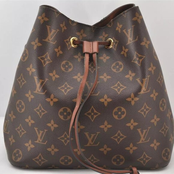 Authentic Louis Vuitton Monogram Neo Noe Drawstring Bag Brown - Picture 2 of 16